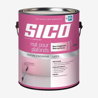 SICOᴹᴰ Peinture d’intérieur au latex mat pour plafonds avec indicateur rose